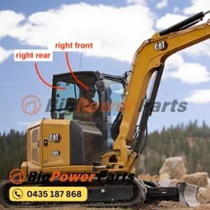 CAT 303 304 305 Excavator Glass
