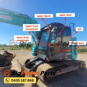 Kobelco SK135SR Excavator Cabin Glass