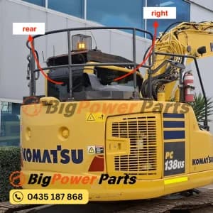 Komatsu PC130 PC138 Excavator Glass