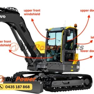 Volvo ECR88 Excavator Glass