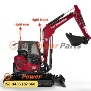 Yanmar VIO80 SV100 Excavator Cabin Glass